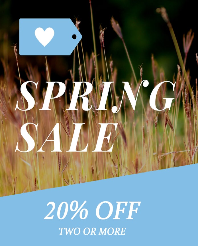 Spring Sale - 20 Percent Off Two Or More