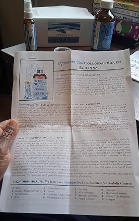 Optimum You Colloidal Silver Insert Image from Tracy B's Customer Review